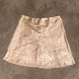Princess Polly Champagne Satin Mini Skirt
